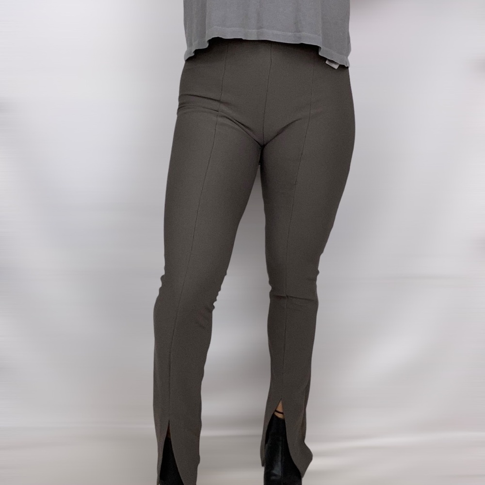 ZARA Front‎ Split Ribbed High Rise Pants - Picture 3 of 7